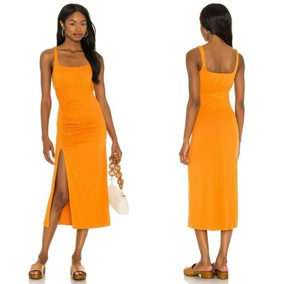 House Of Harlow 1960 Xrevolve Mirtha Midi Dress - Rich Orange